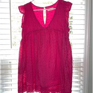 Hot pink dress with pockets (has shorts underneath) • boutique